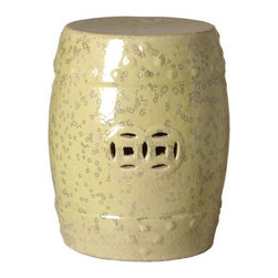 Moss Yellow Classic Prosperity Garden Stool - Accent And Garden Stools