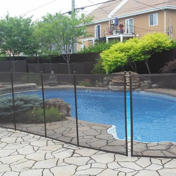 Child safe removable pool fence, Clôture piscine amovible Enfant Sécure