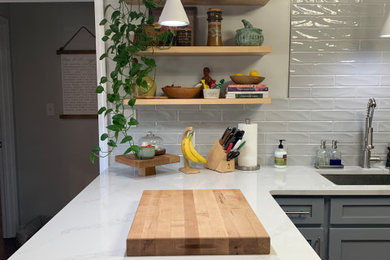 Inspiration for a scandinavian kitchen remodel in Other