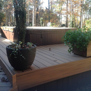 Trex Composite Deck with Swim Spa in Charlotte