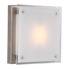 DVI DVP10341BN-SSW Helios Flush Mount 1-Light, Buffed Nickel