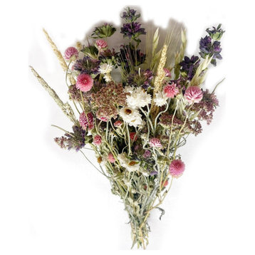 Bulk Case of 12 Dried Flower Bouquets-20" x 8"-Made, Oats, Lemon Mint and More