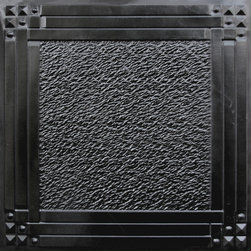 209 Faux Tin Ceiling Tile 24x24 - Black - Ceiling Tile
