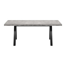 50 Most Por Melamine Dining Tables For 2019 Houzz Uk Temahome Apex Extending Dining Table Concrete With Black Legs Tables