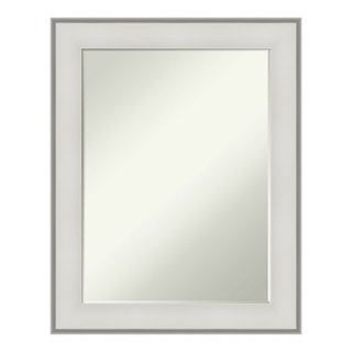 Amanti Art Ridge White 43.5 in. W x 32.5 in. H Non-Beveled