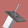 Waterfall Faucet Cast Heavy Chrome Square Glass Plate Short |