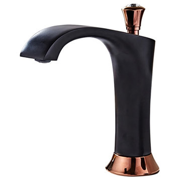 Fontana Commercial Black and Rose Gold Automatic Sensor Hands Free Faucet