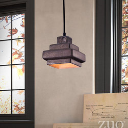 Zuo Wellington Ceiling Lamp Rustic Black - Pendant Lighting