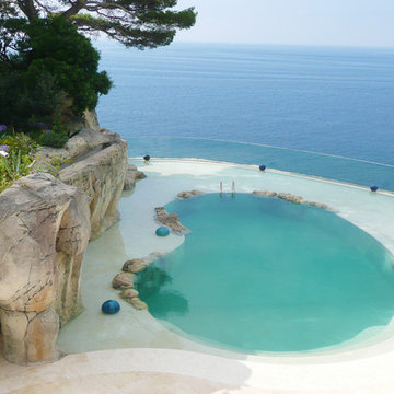 Vertically above the sea