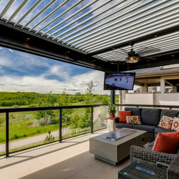 SE Calgary Custom Made Adjustable StruXure Pergola with Decorative Cornice