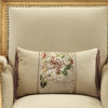 33" Beige And Gold Arm Chair And Toss Pillow