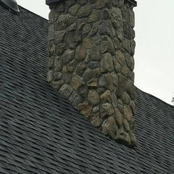 Pre Fabricated Chimney with Stone Facade Chase - Bricks And Masonry
