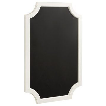 Hogan Framed Scallop Chalkboard, White, 24x36