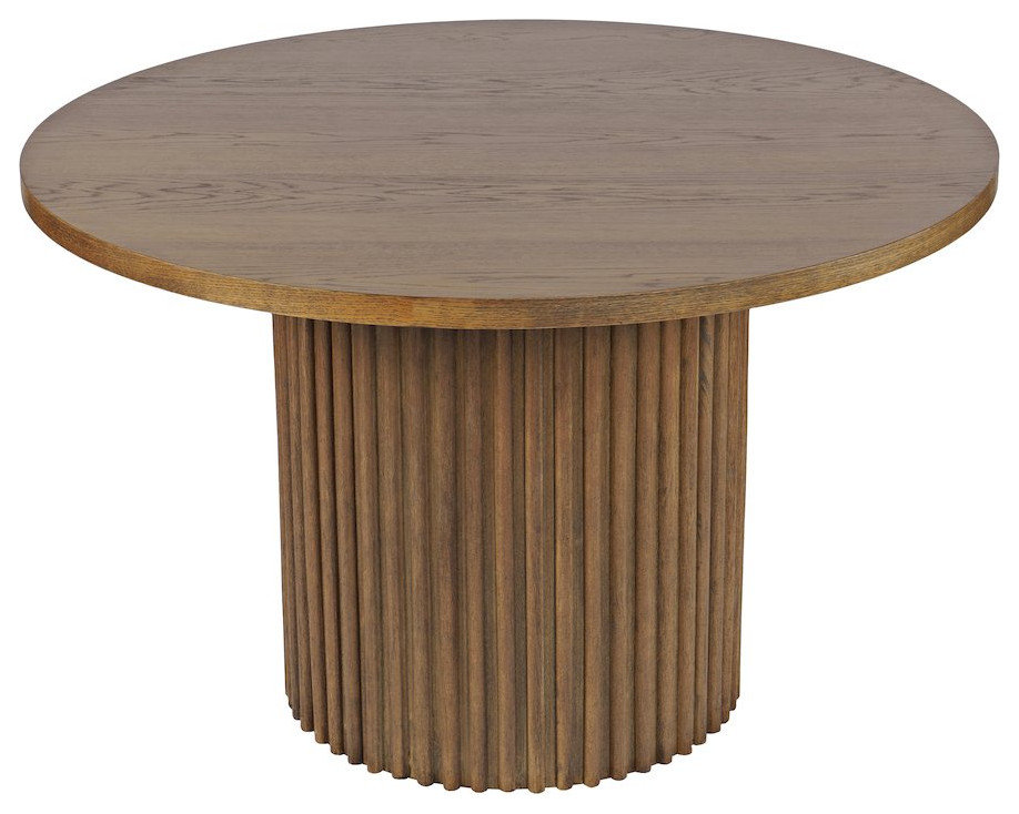 Auden 48 Round Mid-Century Modern Fluted Pedestal Base Dining Table - Modern - Dining Tables ...