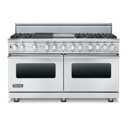 Viking 60" Pro-style Dual-fuel Range, Stainless Liquid Propane | VDSC5606GQSSLP - Gas Ranges And Electric Ranges