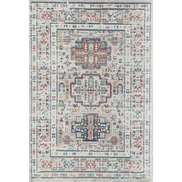 Rugs America Gallagher Flaxen Sundara Vintage Area Rug, 5'3"x7'