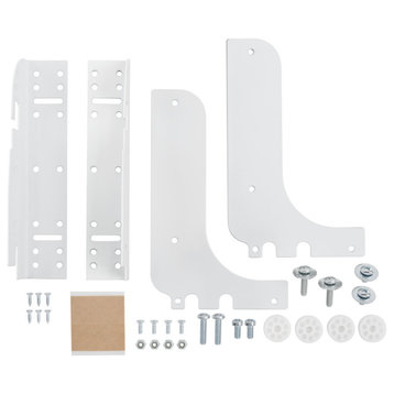 Door Mount Kit for Rev-A-Shelf RV Series Pull Out Waste/Trash Containers, White