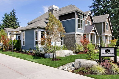 Inspiration for a craftsman exterior home remodel in Seattle