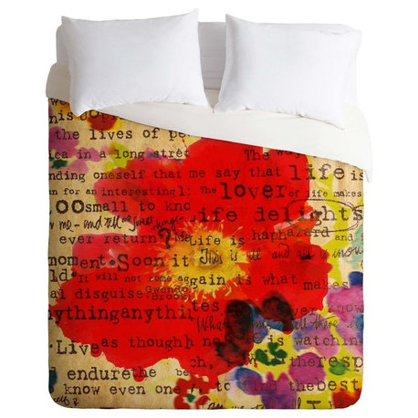 Deny Designs Irena Orlov Poppy Poetry 2 Duvet Cover - Lightweight