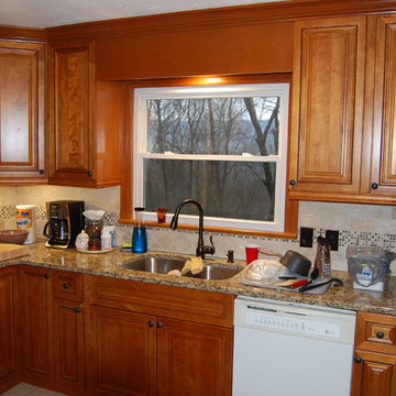 Granite counter tops with custom back splash