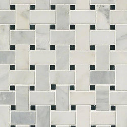 Arabescato Cararra: Black/White Marble Basket Weave - Products