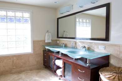 Inspiration for a contemporary bathroom remodel in Other