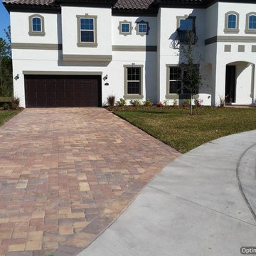 Paver Driveway- Harvest Blend - Cambridge Cobblestone