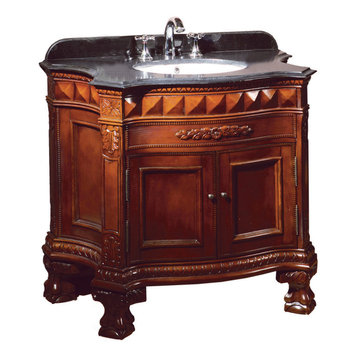 OVE Buckingham 36-in. Vanity in Cherry + Black Granite