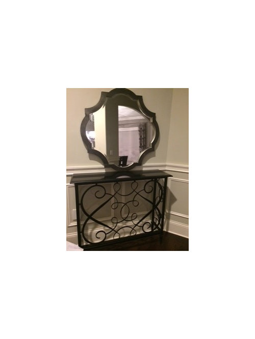 Mirror over console table