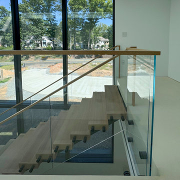 Project #126 | Contemporary Staircases with Integrated LEDs & Glass Railing