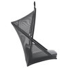 Afuera Living Crush Outdoor Foldable Mesh Egg Swing Chair in Dark Gray Fabric