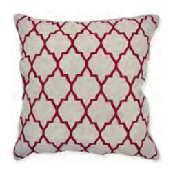 Jali Burgundy pillow - Decorative Pillows