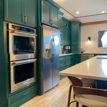 Cypress Green Kitchen appliance wall view