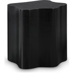 Meridian Furniture - Zaire End Table, Black - Add this Zaire Black End Table to your room for an instant refresh. Specially designed to garner instant attention from all who behold it, Its unique art deco design and natural wood grain variation make it a focal point from all angles. Constructed with solid wood and MDF with oak veneers, this end table has a rich black finish that's modern, elegant, and sleek, making it a contemporary charmer in your living room or elsewhere.