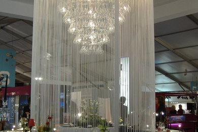 London Interior Design Commercial curtains flame retardant string fringe curtain