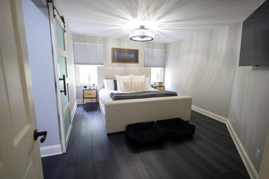 Inspiration for a contemporary bedroom remodel in Cleveland