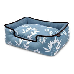 Lounge Bamboo Ocean Blue/Ash Gray Ped Bed - Dog Beds