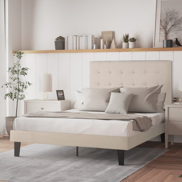 ARBO Upholstered Platform Beds with Headboards