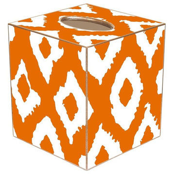 TB2823- Grande Ikat Orange Tissue Box Cover