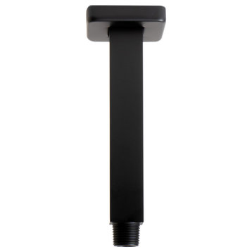 Black Matte 6" Square Ceiling Shower Arm