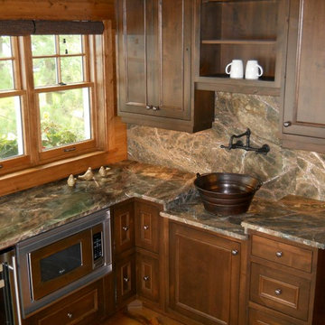 Rainforest Green Marble Kitchen