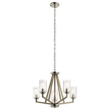 Modern Farmhouse Five Light Chandelier in Distressed Antique Gray Finish