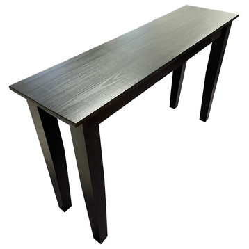 Wide Tapered Sofa Table, Black, 30 Inches