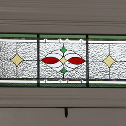 Colorful transom over door - Windows
