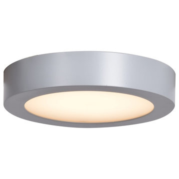 Access Lighting Strike 2.0 Small Dimmable LED Round Flush Mount - Silver