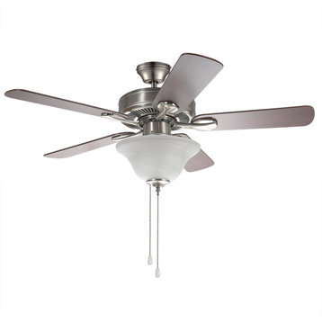 Miseno ML1206 52" 5 Blade Indoor Ceiling Fan - Brushed Nickel / Maple and