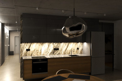 Trendy kitchen photo in New York
