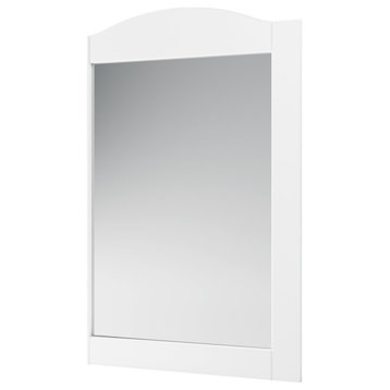 100% Solid Wood Frame Mirror, White