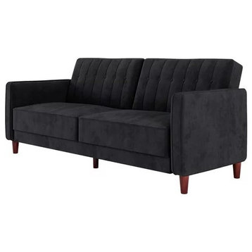 Transitional Futon, Comfortable Seat & Channel Tufted Back