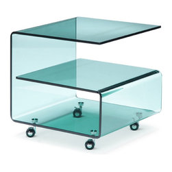 Voyage Clear Glass Side Table - Side Tables And End Tables